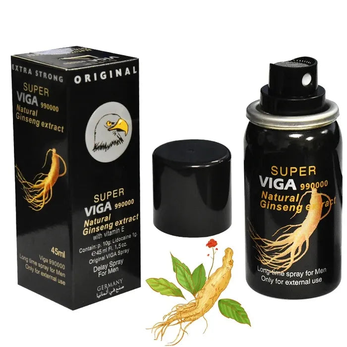 🔥 Super Viga 990000 Delay Spray 💪 With Natural Ginseng 🌿 – Last Longer, Perform Stronger! ⚡